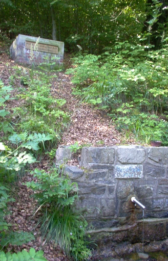 Wir kommen an einer Quelle vorbei.