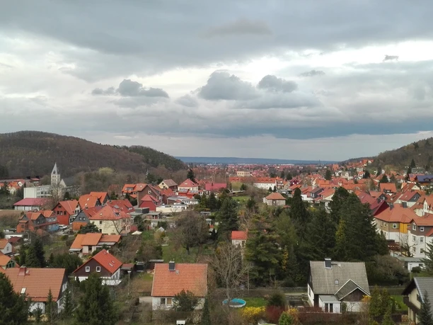 Blick über Hasserode, Ausgangspunkt der Wanderung