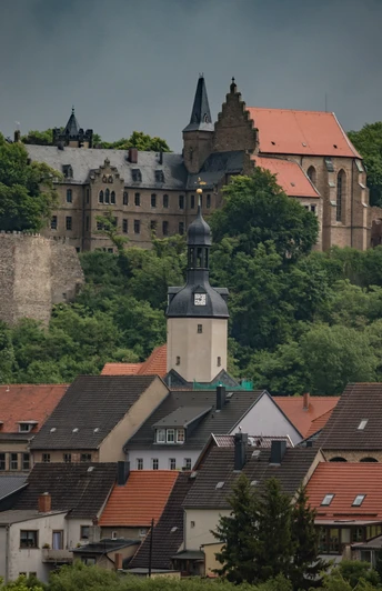 Schloss Mansfeld Blick auf der Ferne