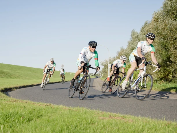 Rennradfahrer im Cuxland