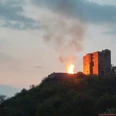 Osterfeuer an Burgruine Arnstein