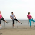 Nordic Walking am Strand von Otterndorf, Cuxland