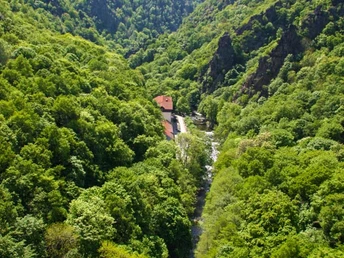 Blick aus der Kabinenbahn ins Bodetal