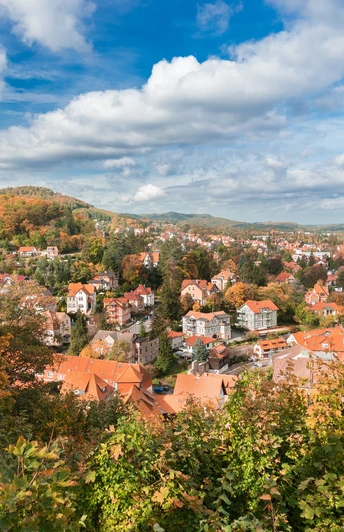 Aussicht auf Blankenburg vom Aussichtspunkt des Großen Schlosses