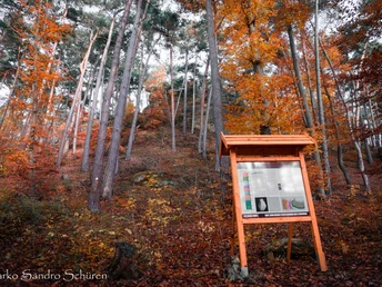 Display boards explain the various stations