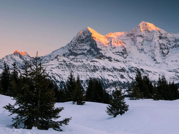 13.01.2018 Eiger und Mönch am Abend