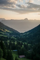 Panoramareiche Abfahrt
