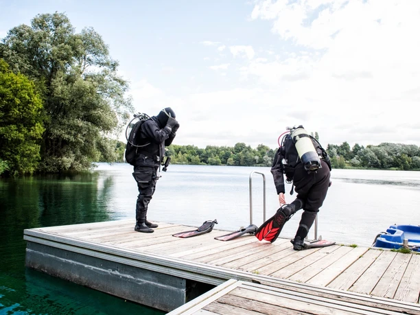 Tauchen im Kreidesee in Hemmoor