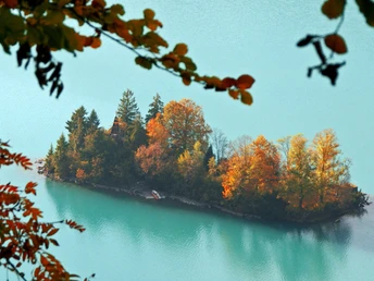 Kleine Insel in der Bucht von Iseltwald