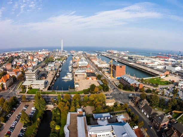 Der Fischerreihafen aus der Vogelperspektive