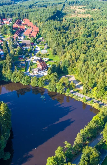 Waldseebad Hasselfelde von oben