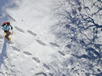 Mit Schneeschuhen unterwegs