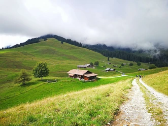 Alp Tschuggen surrounded by fog