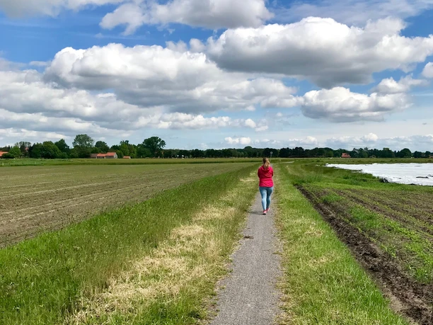 Spaziergängerin auf dem Linsweger Esch