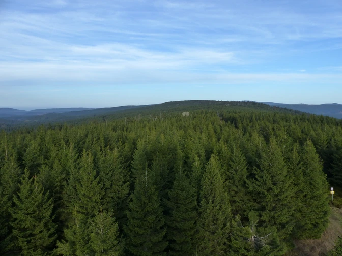 View from the Hanskühnenburg over the ridge 'Auf dem Acker'