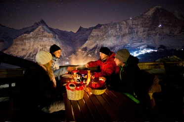 Point fort de la luge nocturne sur la Bussalp