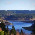 Okertalsperre mit Blick auf die Bramke- Weißwasserbrücke