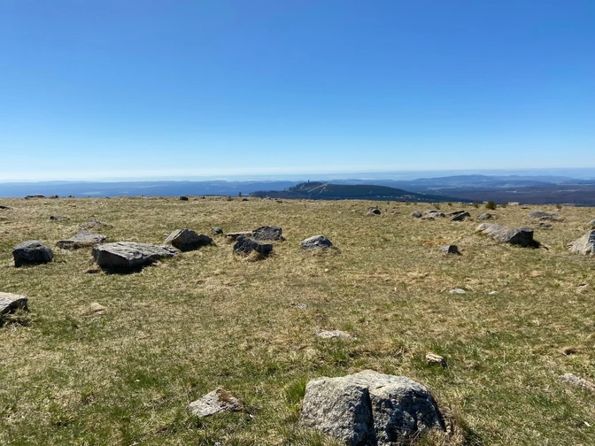 Aussicht vom Brocken nach Süden