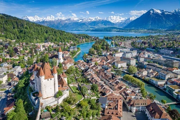 Thun Castle with panorama