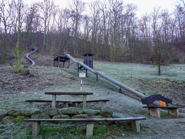 Rutschen im Kurpark Stecklenberg