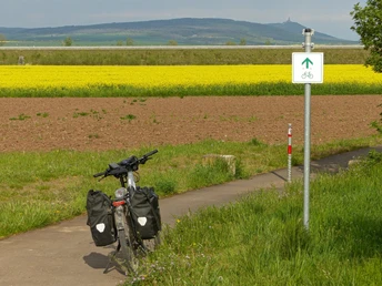 Ausblick hinter Artern auf das Kyffhäusergebirge