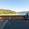 Staumauer der Sösetalsperre bei Osterode am Harz.