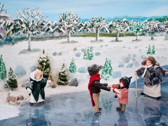 Scénario du chemin de l'Avent à Höchmatt - sur l'étang de gefrohrern