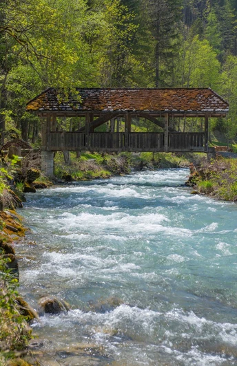 Holzbrücke über dem Fildrich.
