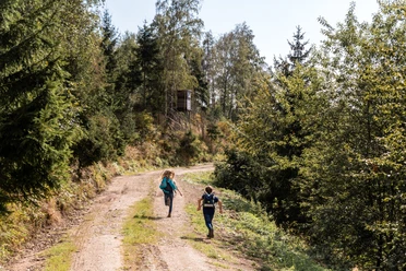 Kinder auf Wanderweg