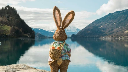 Osterhase in Iseltwald am Brienzersee