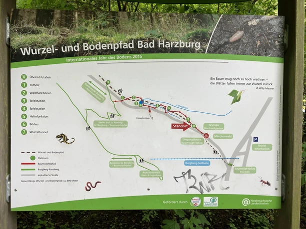 Starttafel - Wurzel- und Bodenpfad Bad Harzburg