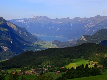 Blick vom Hasliberg zum Brienzersee.