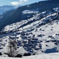 Blick von der Schwendi aufs Dorf (Mittelbäuert und Bort) Beatenberg