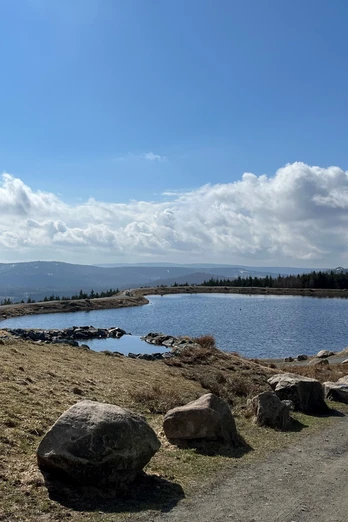 Blick über den Speicherteich auf dem Wurmberg