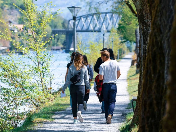 Wanderung entlang des Aarelaufs von Interlaken nach Bönigen