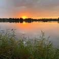 Sonnenuntergang an der Freizeitanlage See Achtern Diek