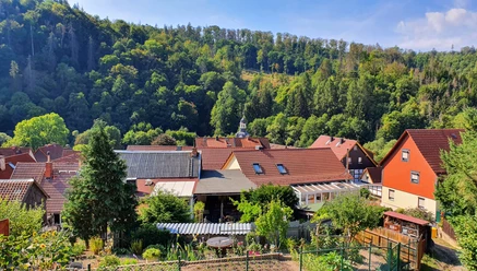 Blick auf das Bergdorf Neuwerk
