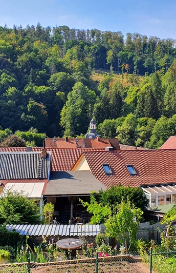 Blick auf das Bergdorf Neuwerk