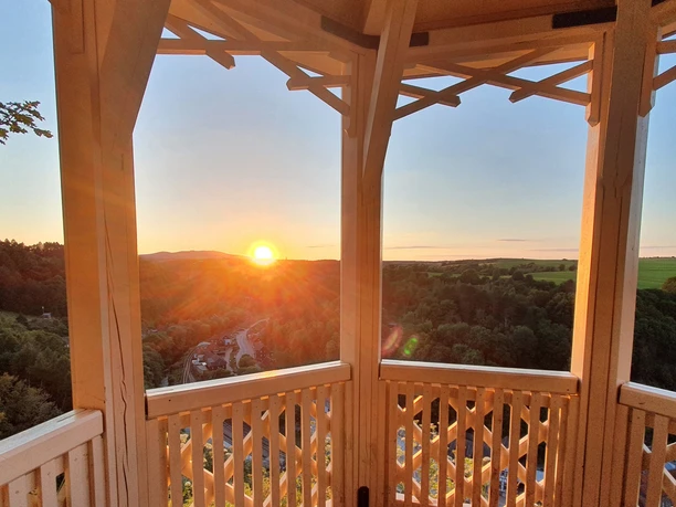 Sonnenuntergang am Hohen Kleef in Rübeland