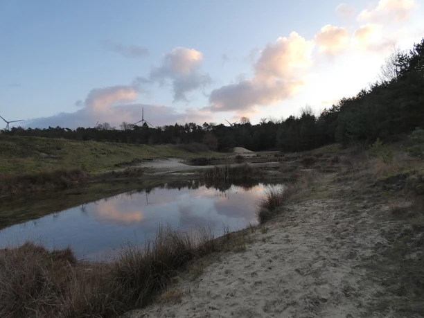 Landschaft Wanderweg De Geest up un daal