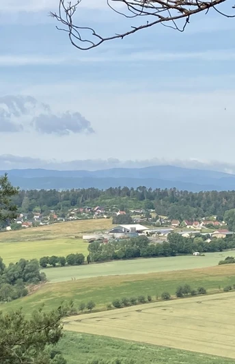 Blick auf Langenstein und zum Brocken