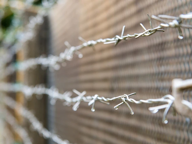 Grenzzaun in der Grenzlandschaft Sorge
