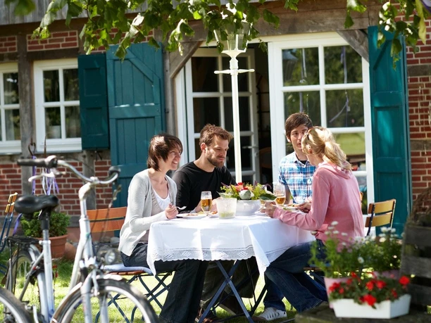 Radlerpause am Bauernhofcafé