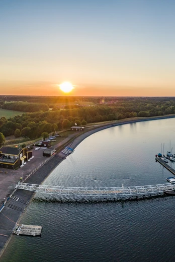 Speichersee Geeste bei Sonnenuntergang