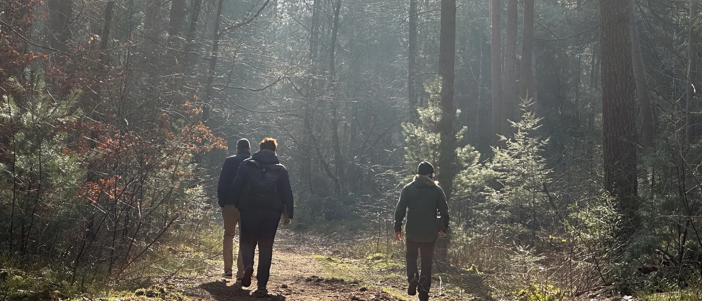 Wanderer im Esterfelder Forst