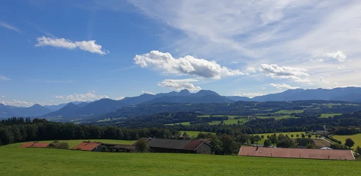 Blick von der schönen Aussicht am Irschenberg