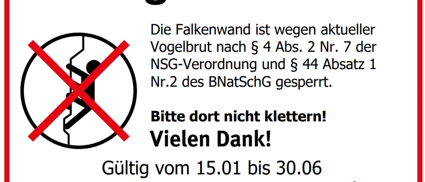 Besucherlenkung zum Schutz des Felsbrüter