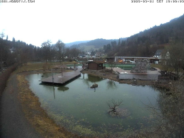 Blick auf das Naturbad in Mitteltal