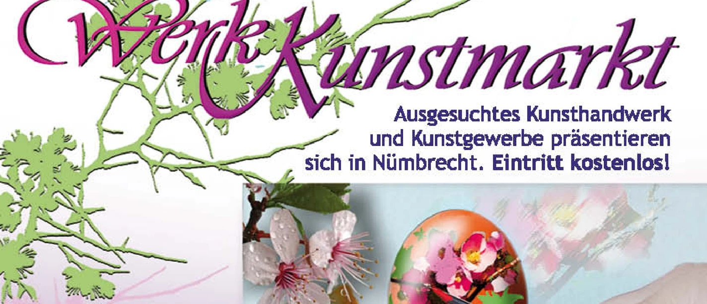 Poster Easter Craft Market Nümbrecht Poster for the Easter arts and crafts market in Nümbrecht 2025, featuring creative artworks and opening hours.