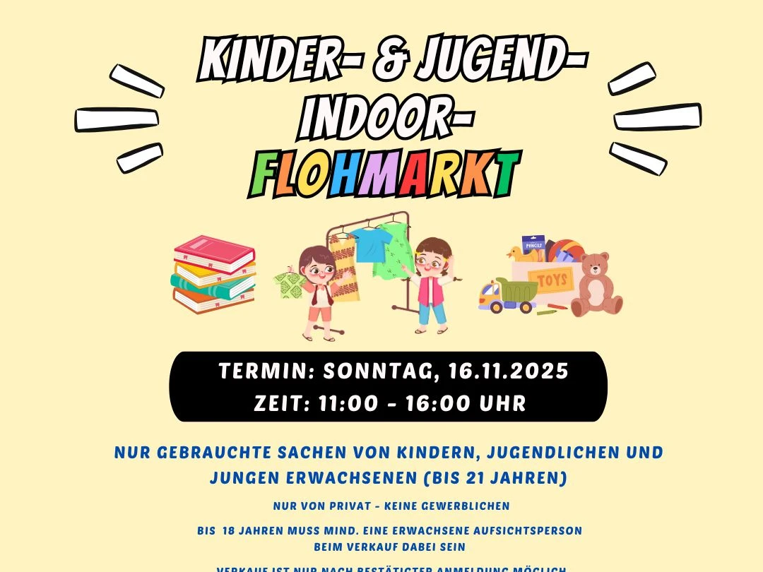 Pchli targ dla dzieci, plakat